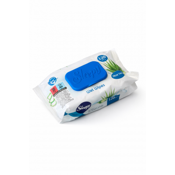 Вологі Серветки Sleepy 120шт з клапаном Aloe Vera
